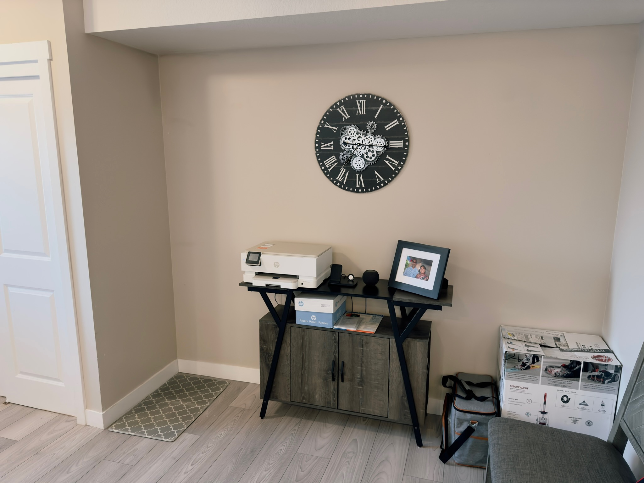 Living room with blue LED circadian lighting system