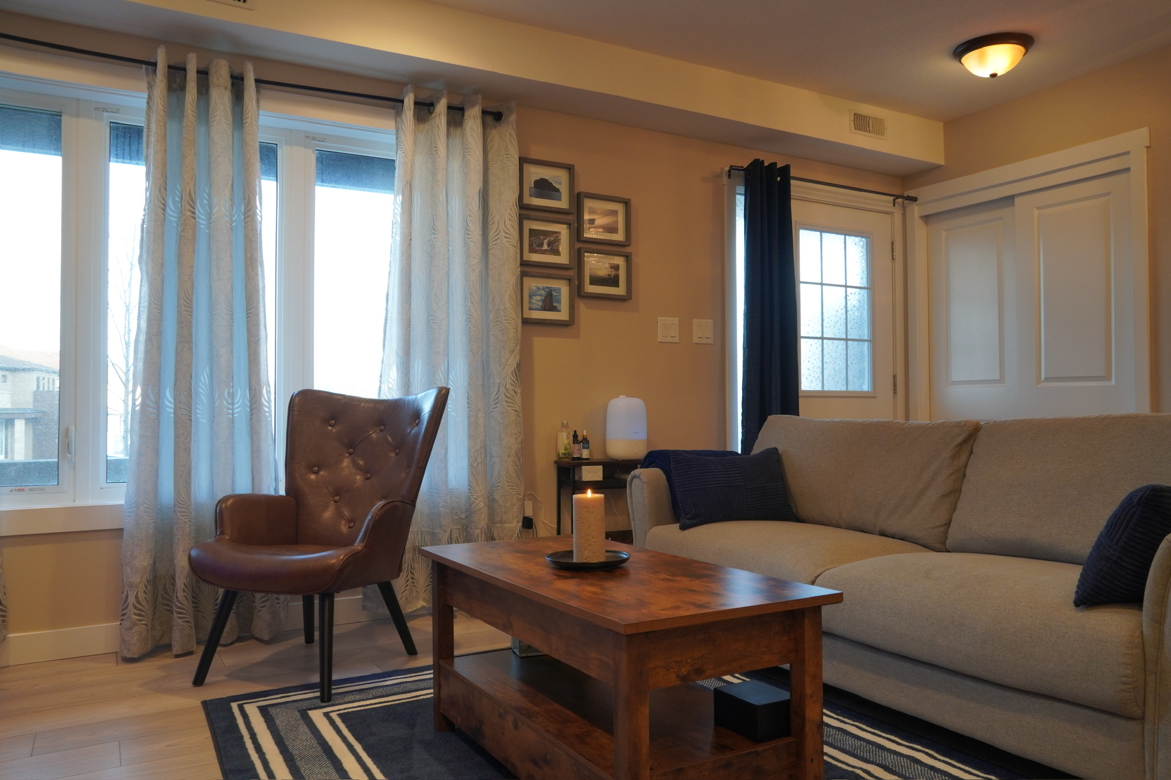 Before: Living room before neuro-aesthetic transformation